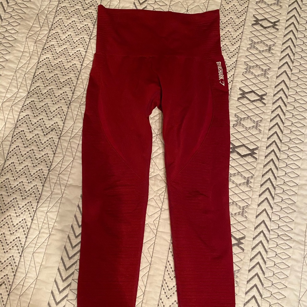 Gymshark berry red maroon seamless leggings